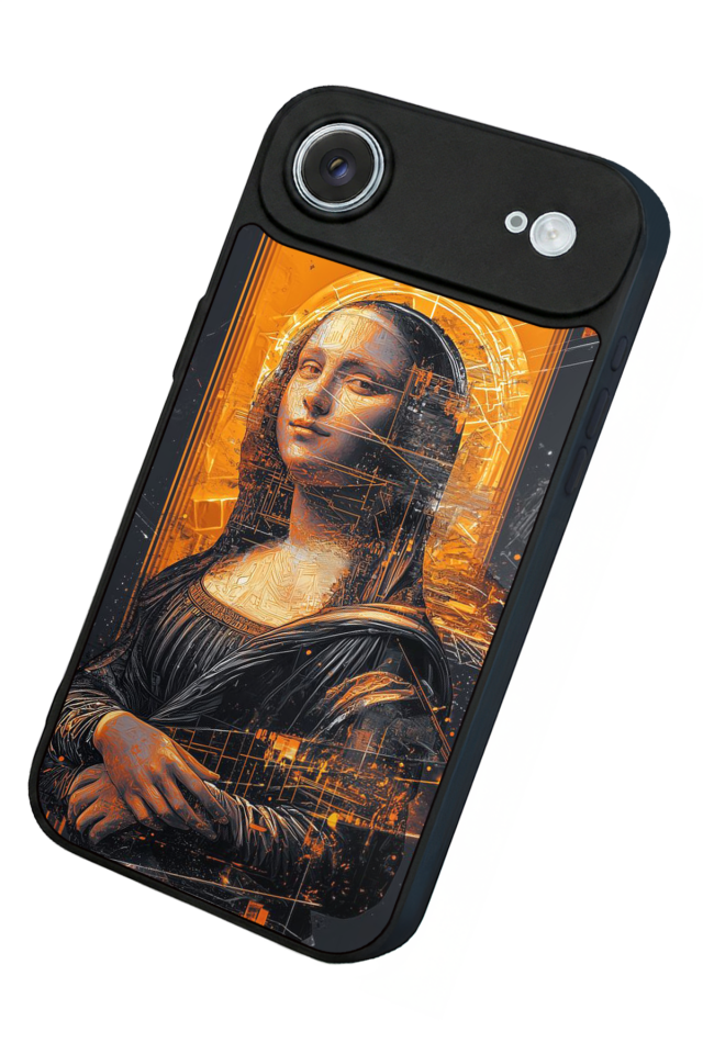 iPhone 17 Air Uyumlu Monalisa Tasarımlı Glossy Premium Kılıf