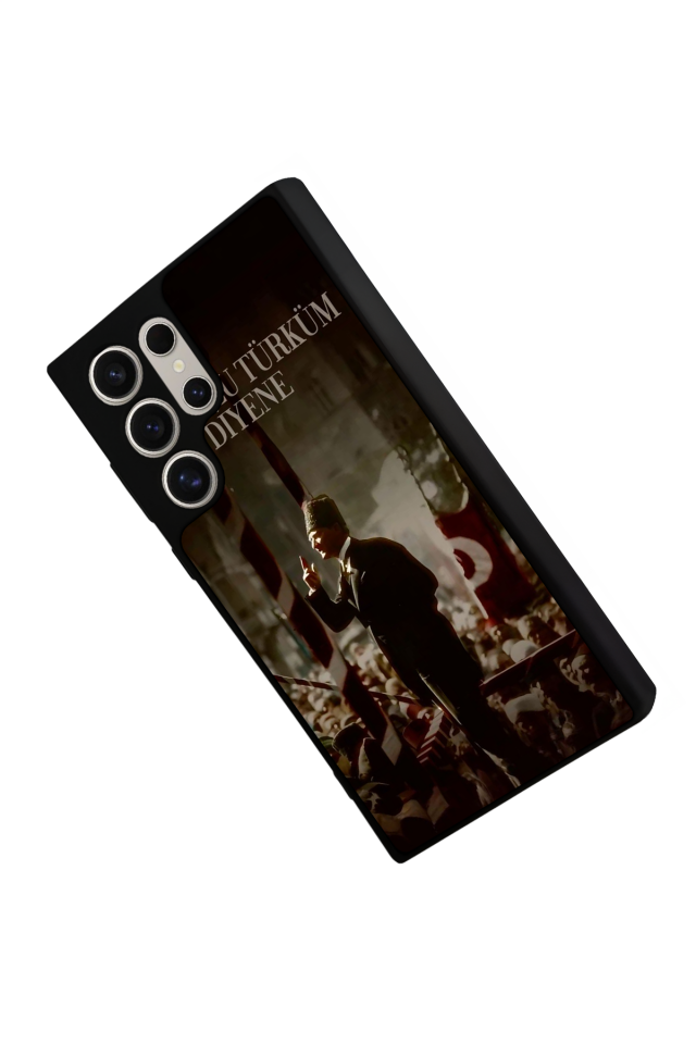 Samsung Galaxy S23 Ultra Uyumlu Mustafa Kemal Ataturk Tasarımlı Glossy Premium Kılıf