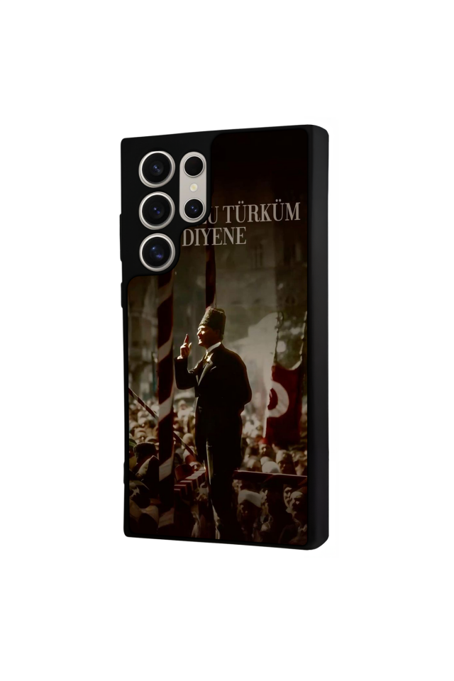 Samsung Galaxy S23 Ultra Uyumlu Mustafa Kemal Ataturk Tasarımlı Glossy Premium Kılıf