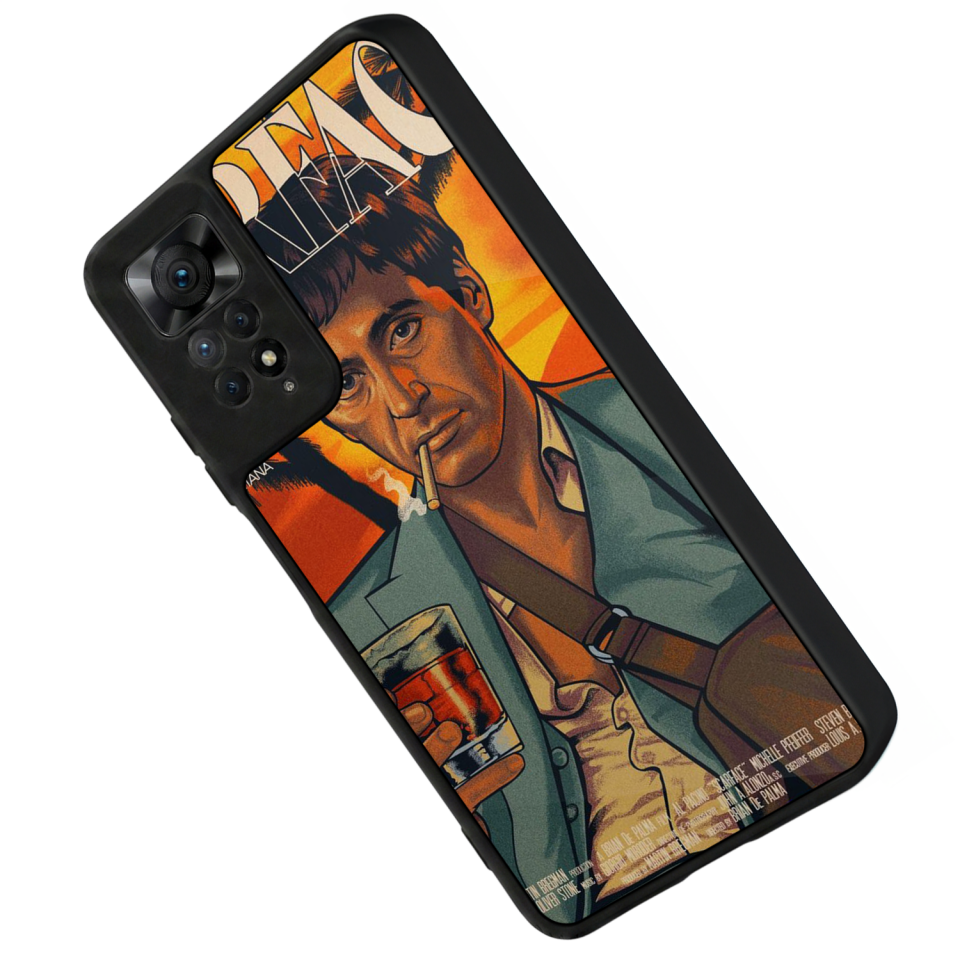 Xiaomi Redmi Note 11 Pro Uyumlu Scarface Tasarımlı Glossy Premium Kılıf