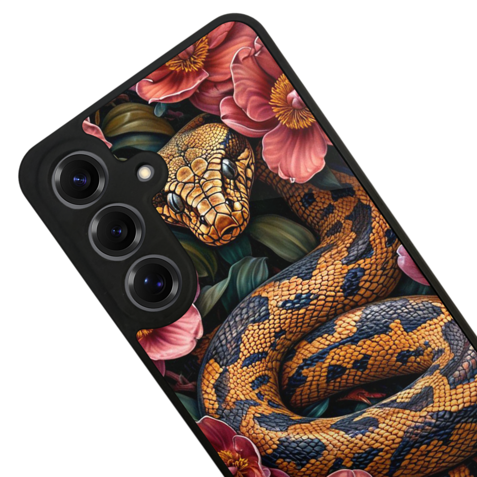 Samsung Galaxy S25 Uyumlu Yılan Tasarımlı Glossy Premium Kılıf