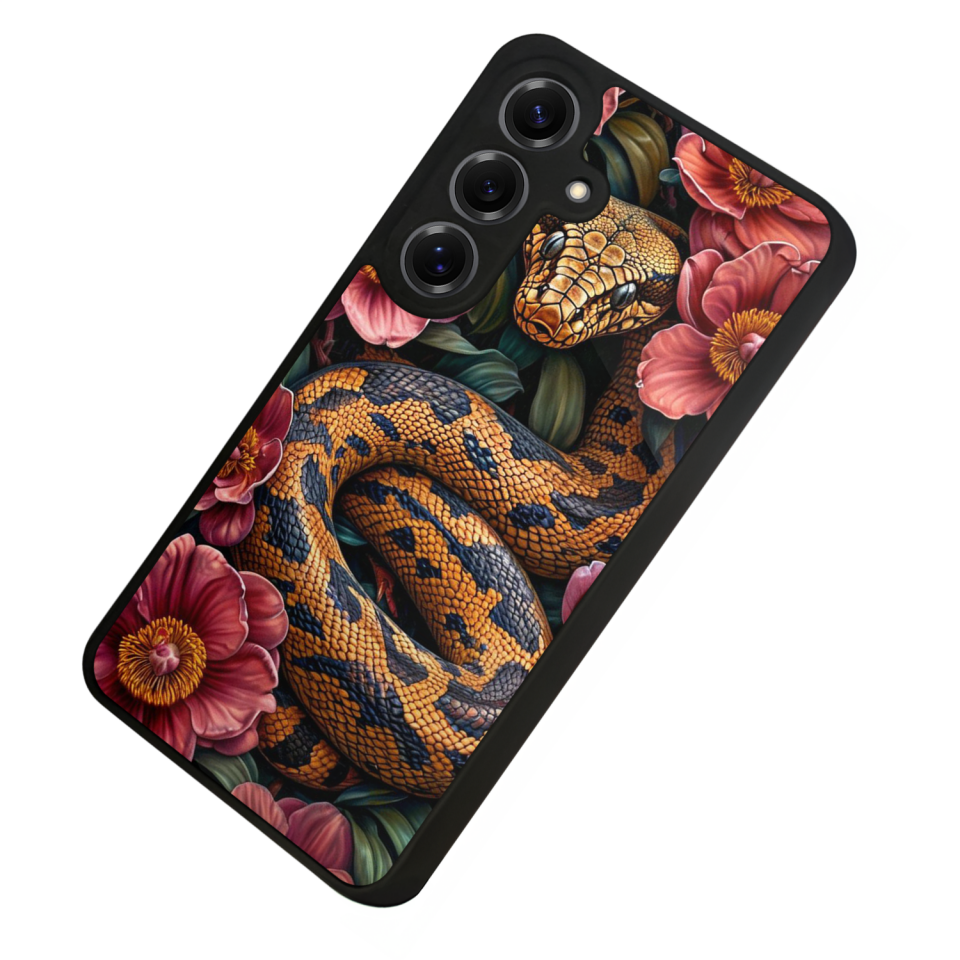 Samsung Galaxy S25 Uyumlu Yılan Tasarımlı Glossy Premium Kılıf