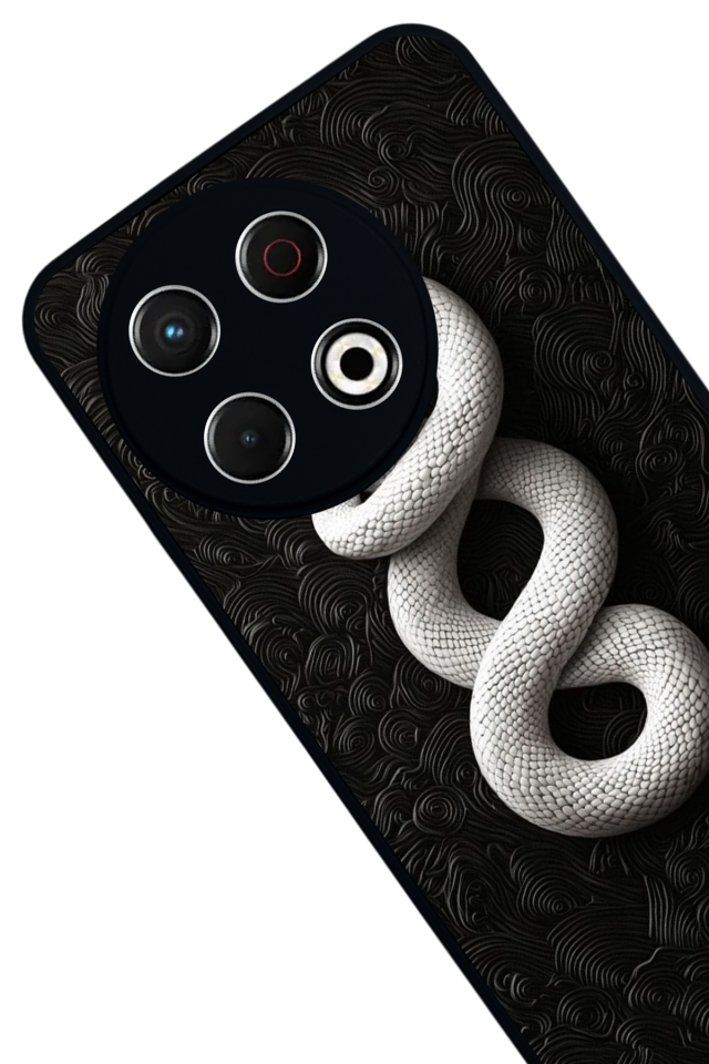 Tecno Spark 30 Pro Uyumlu Yılan Tasarımlı Glossy Premium Kılıf
