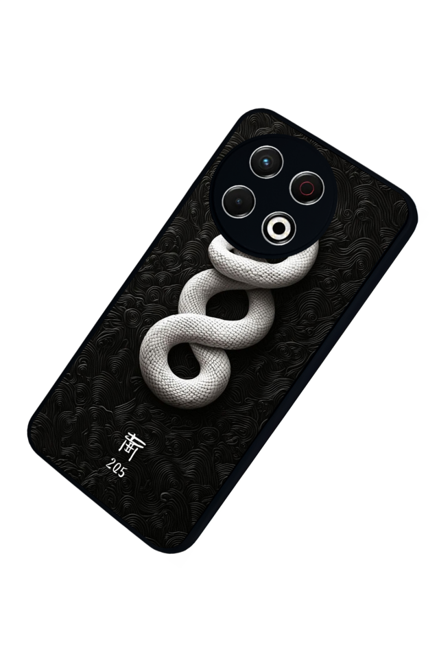 Tecno Spark 30 Pro Uyumlu Yılan Tasarımlı Glossy Premium Kılıf