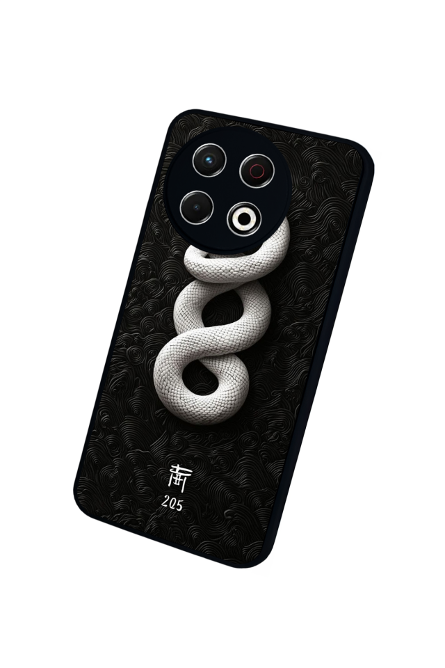 Tecno Spark 30 Pro Uyumlu Yılan Tasarımlı Glossy Premium Kılıf