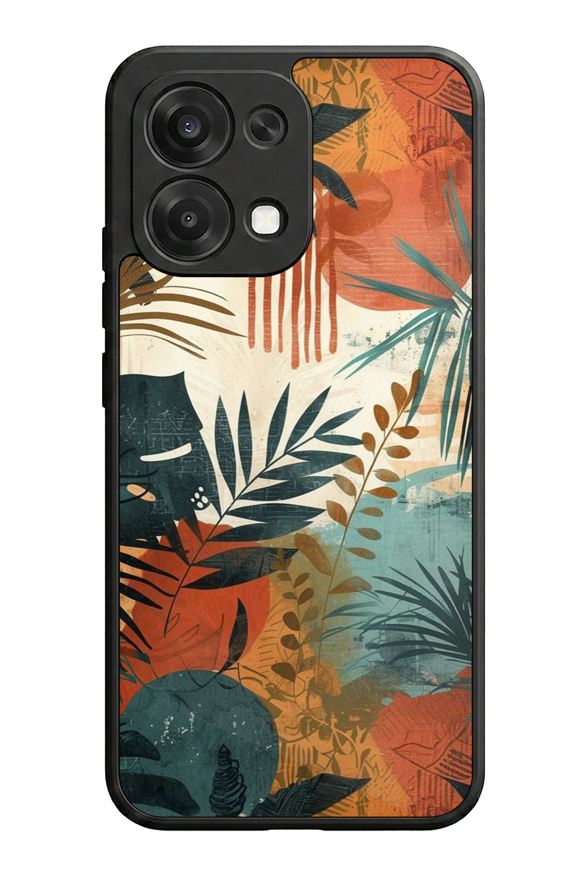 Oppo A6 Pro Uyumlu Botanik Tasarımlı Glossy Premium Kılıf