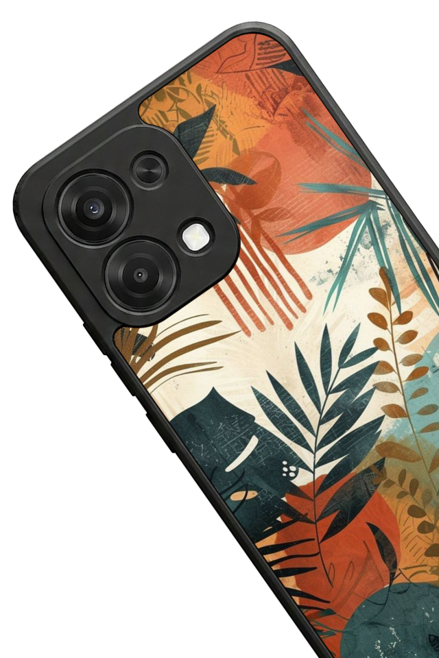 Oppo A6 Pro Uyumlu Botanik Tasarımlı Glossy Premium Kılıf