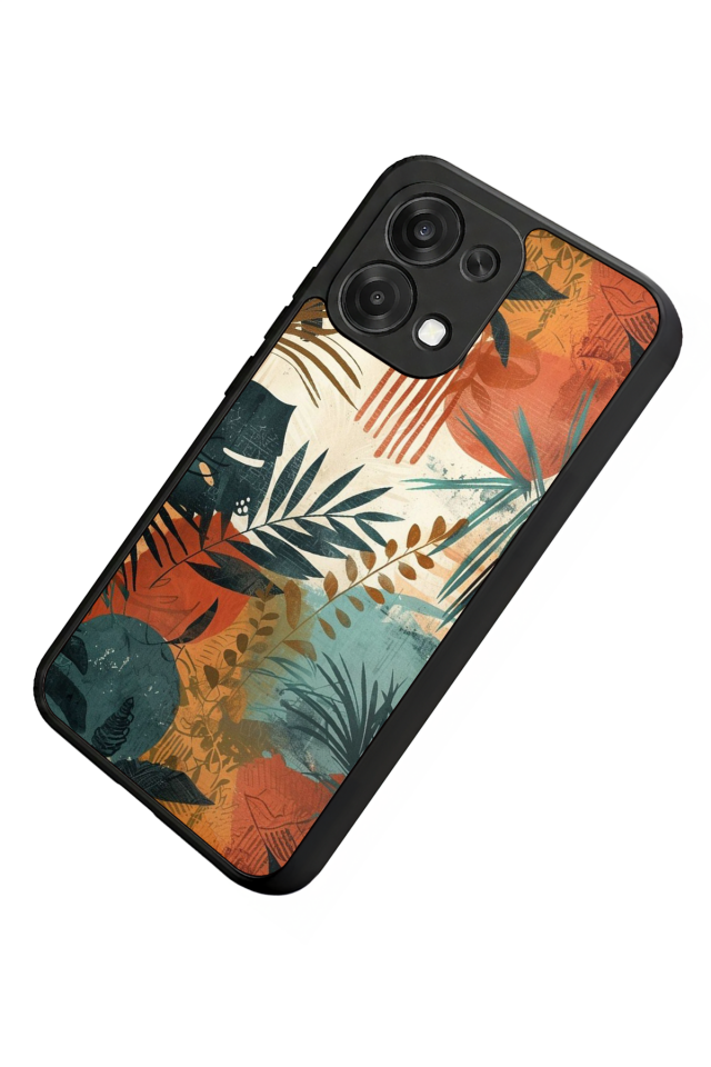 Oppo A6 Pro Uyumlu Botanik Tasarımlı Glossy Premium Kılıf