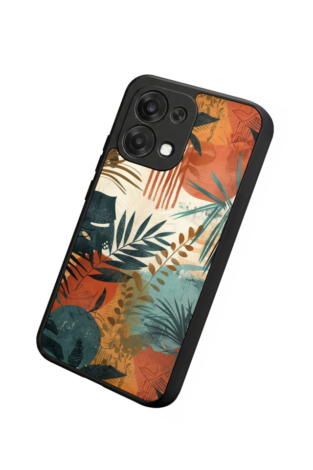 Oppo A6 Pro Uyumlu Botanik Tasarımlı Glossy Premium Kılıf