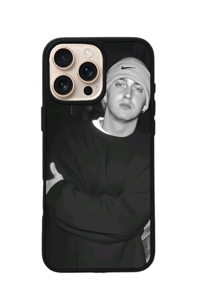 iPhone 14 Pro Uyumlu Eminem Tasarımlı Glossy Premium Kılıf