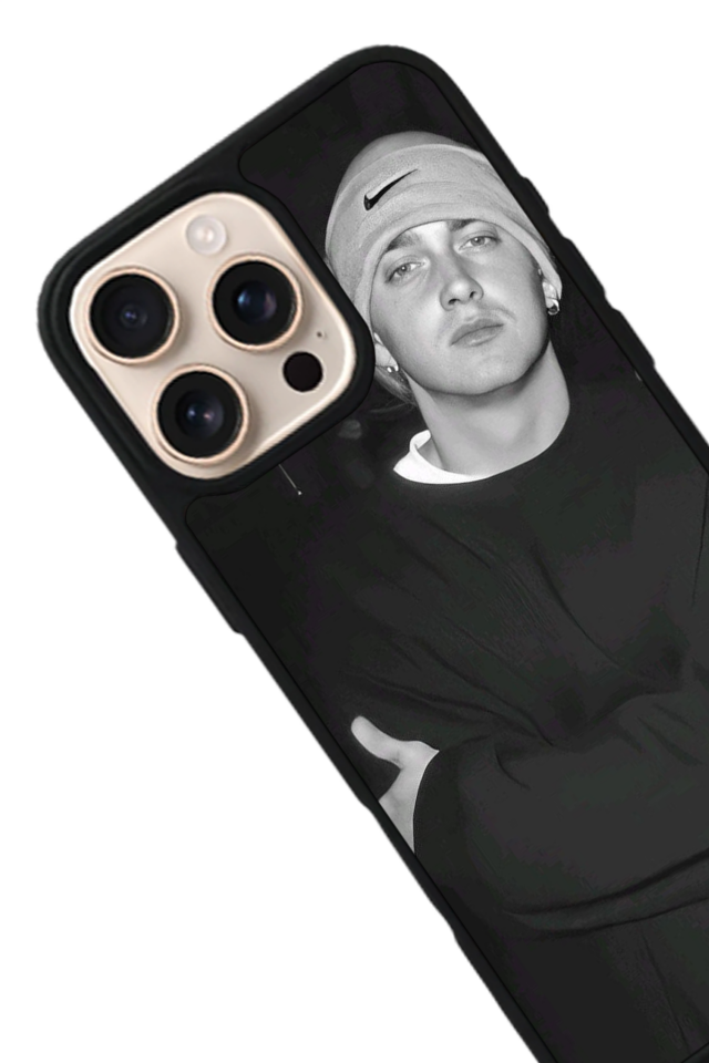iPhone 14 Pro Uyumlu Eminem Tasarımlı Glossy Premium Kılıf