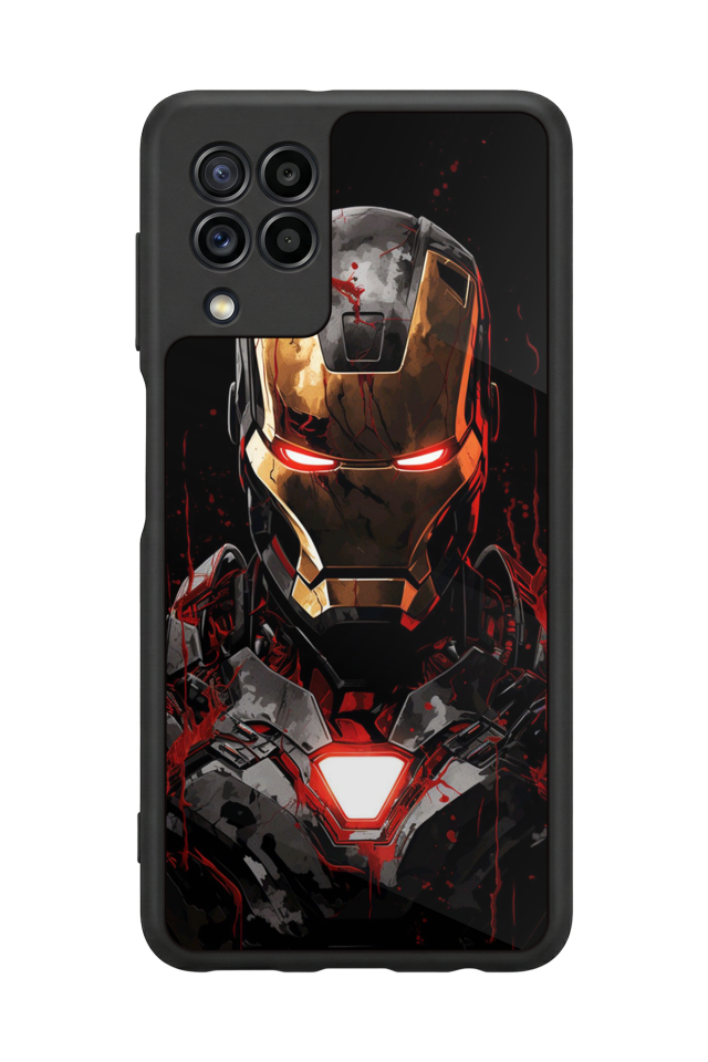 Samsung Galaxy M32 Uyumlu  Iron Man ( Demir Adam ) Tasarımlı Glossy Premium Kılıf