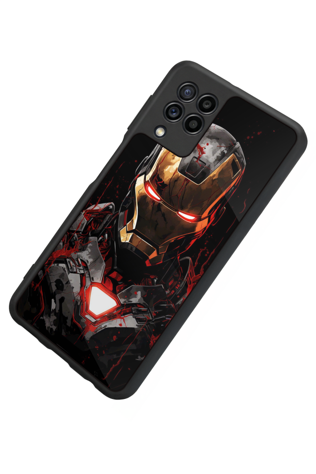 Samsung Galaxy M32 Uyumlu  Iron Man ( Demir Adam ) Tasarımlı Glossy Premium Kılıf