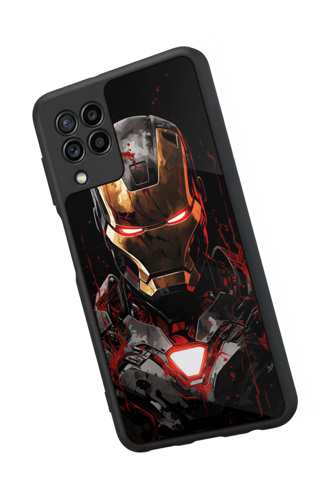 Samsung Galaxy M32 Uyumlu  Iron Man ( Demir Adam ) Tasarımlı Glossy Premium Kılıf