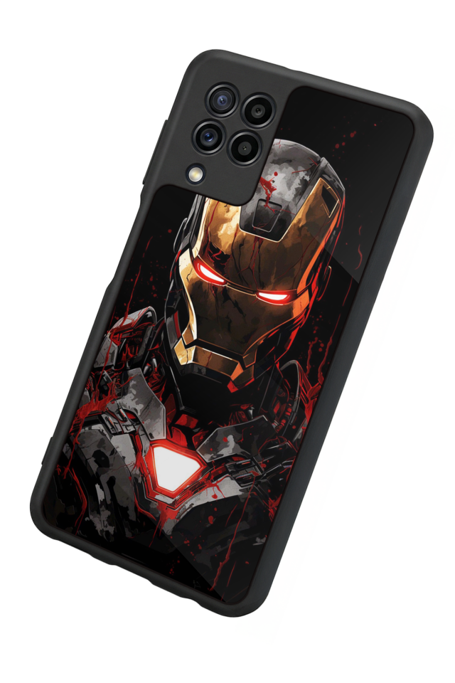 Samsung Galaxy M32 Uyumlu  Iron Man ( Demir Adam ) Tasarımlı Glossy Premium Kılıf