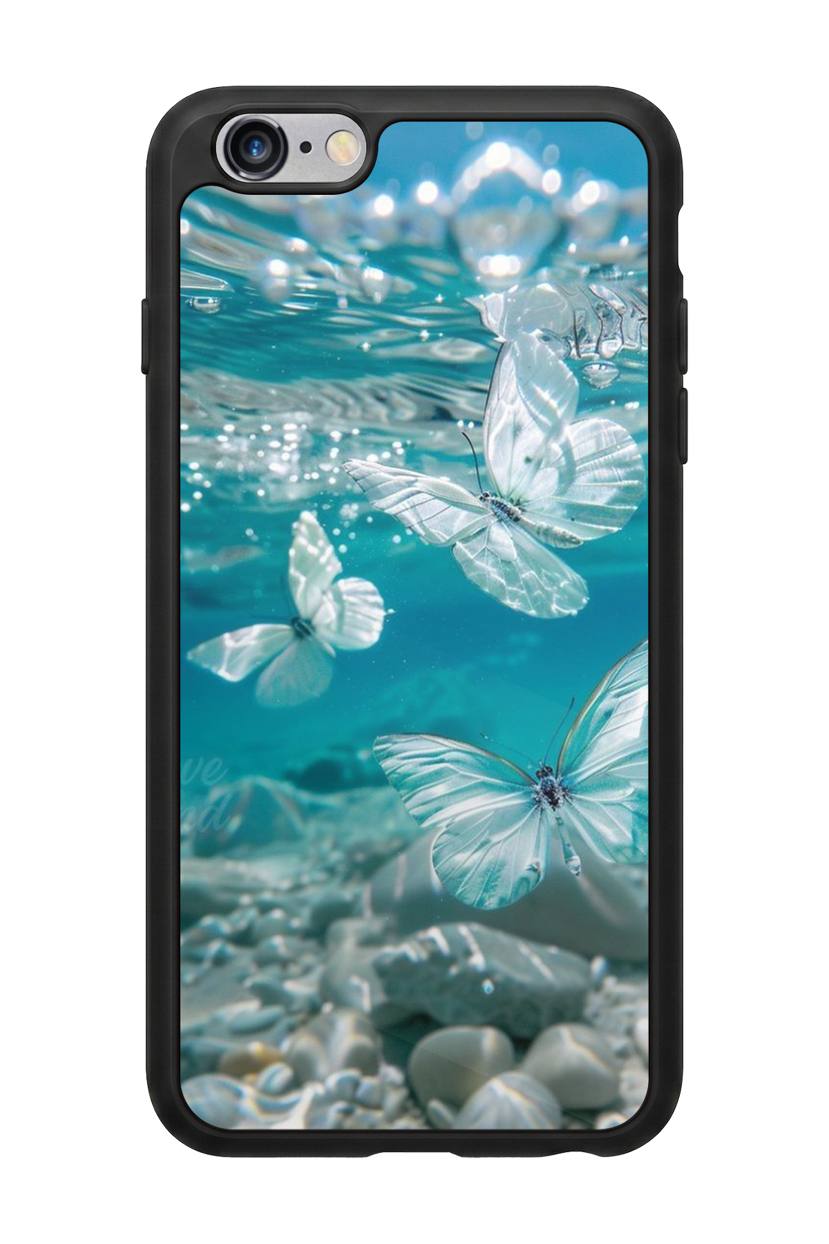 iPhone 6 Plus Uyumlu Kelebek Tasarımlı Glossy Premium Kılıf