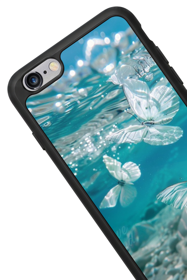 iPhone 6 Plus Uyumlu Kelebek Tasarımlı Glossy Premium Kılıf