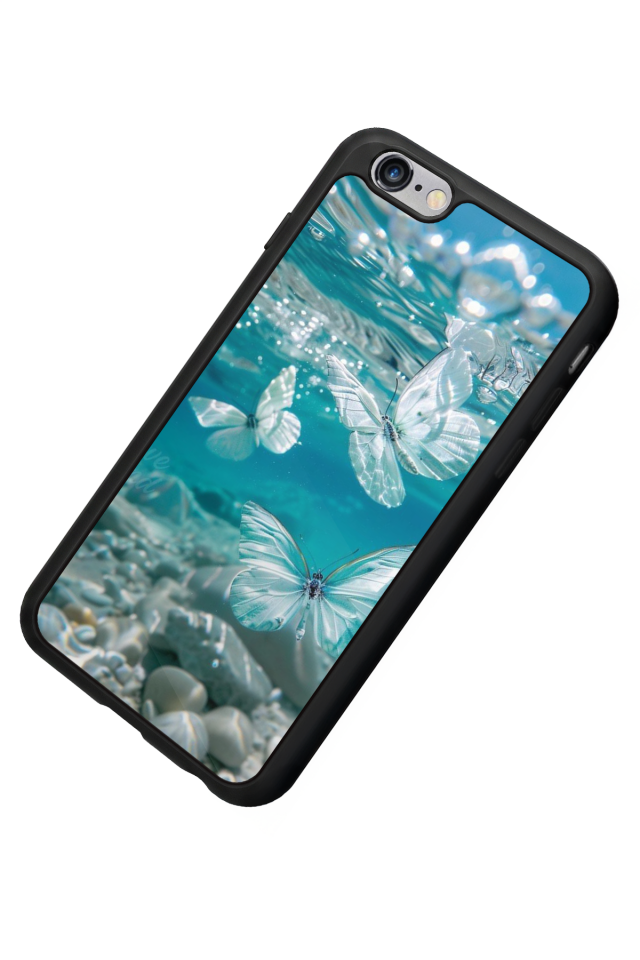 iPhone 6 Plus Uyumlu Kelebek Tasarımlı Glossy Premium Kılıf