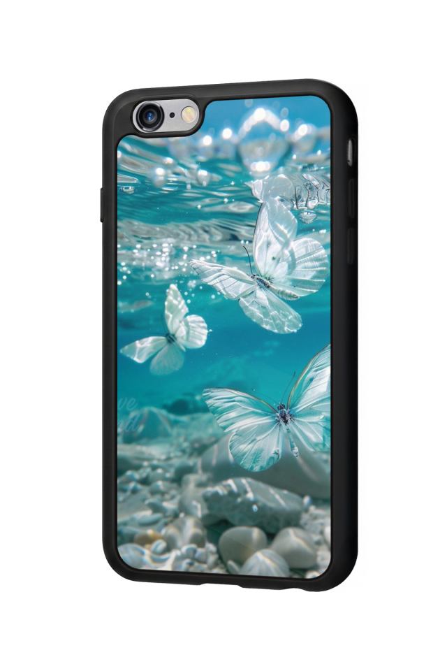 iPhone 6 Plus Uyumlu Kelebek Tasarımlı Glossy Premium Kılıf