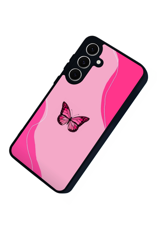 Samsung Galaxy S24 FE Uyumlu Kelebek Tasarımlı Glossy Premium Kılıf