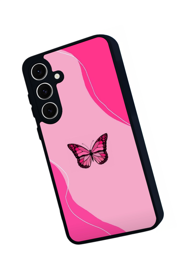 Samsung Galaxy S24 FE Uyumlu Kelebek Tasarımlı Glossy Premium Kılıf