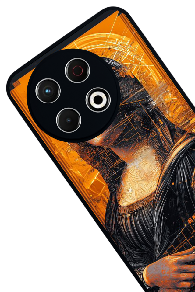 Tecno Spark 30 Pro Uyumlu Monalisa Tasarımlı Glossy Premium Kılıf
