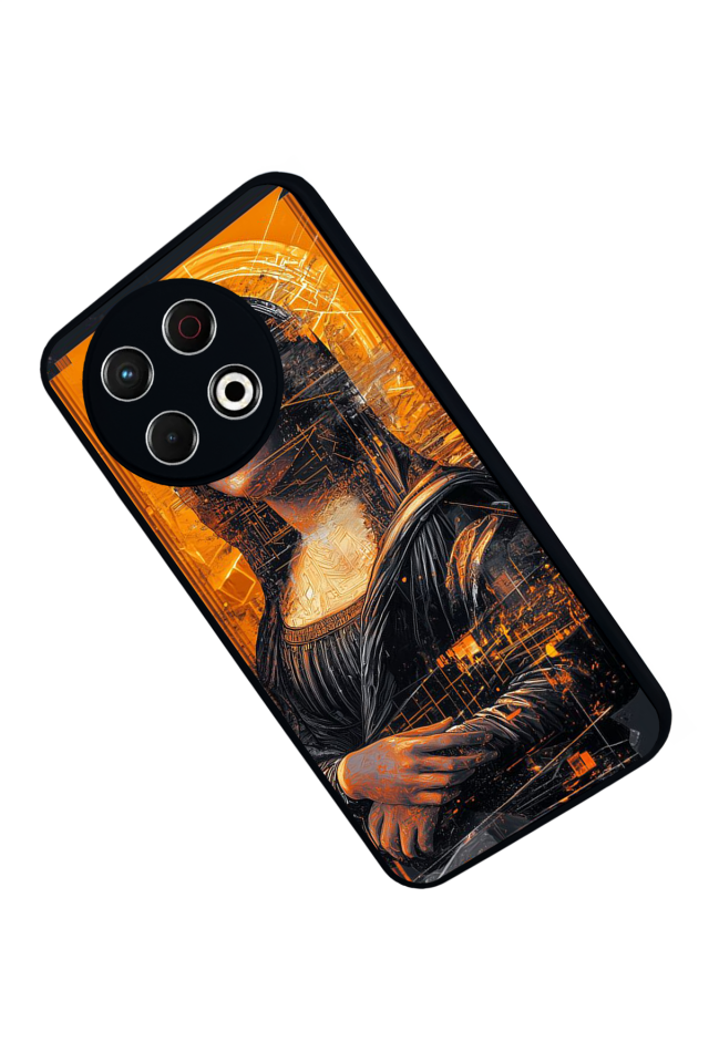 Tecno Spark 30 Pro Uyumlu Monalisa Tasarımlı Glossy Premium Kılıf