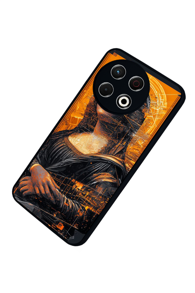 Tecno Spark 30 Pro Uyumlu Monalisa Tasarımlı Glossy Premium Kılıf