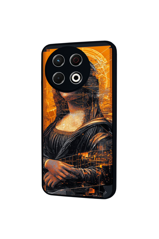 Tecno Spark 30 Pro Uyumlu Monalisa Tasarımlı Glossy Premium Kılıf