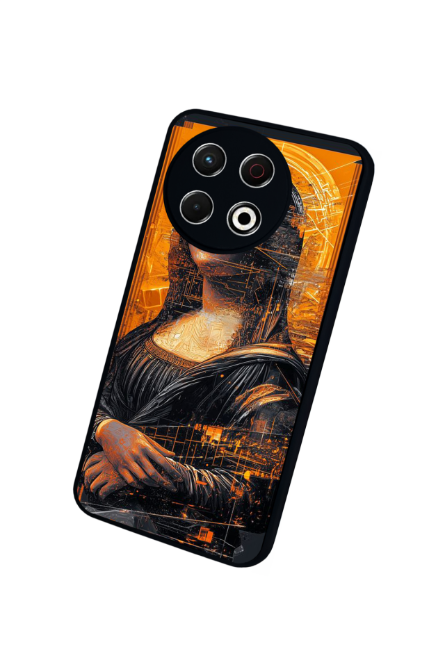 Tecno Spark 30 Pro Uyumlu Monalisa Tasarımlı Glossy Premium Kılıf