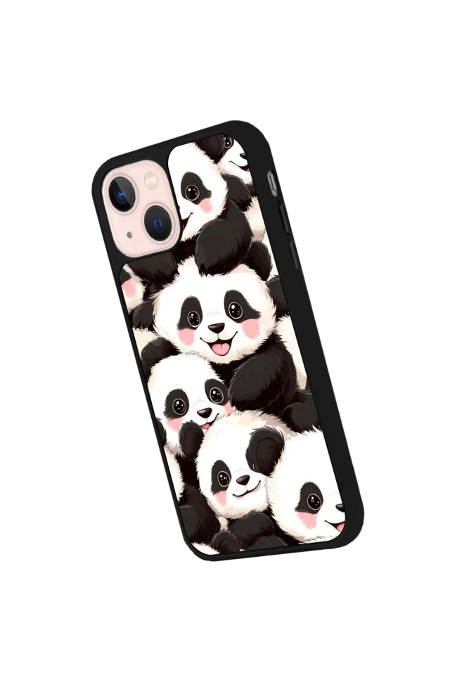 iPhone 13/14 Uyumlu Panda Tasarımlı Glossy Premium Kılıf