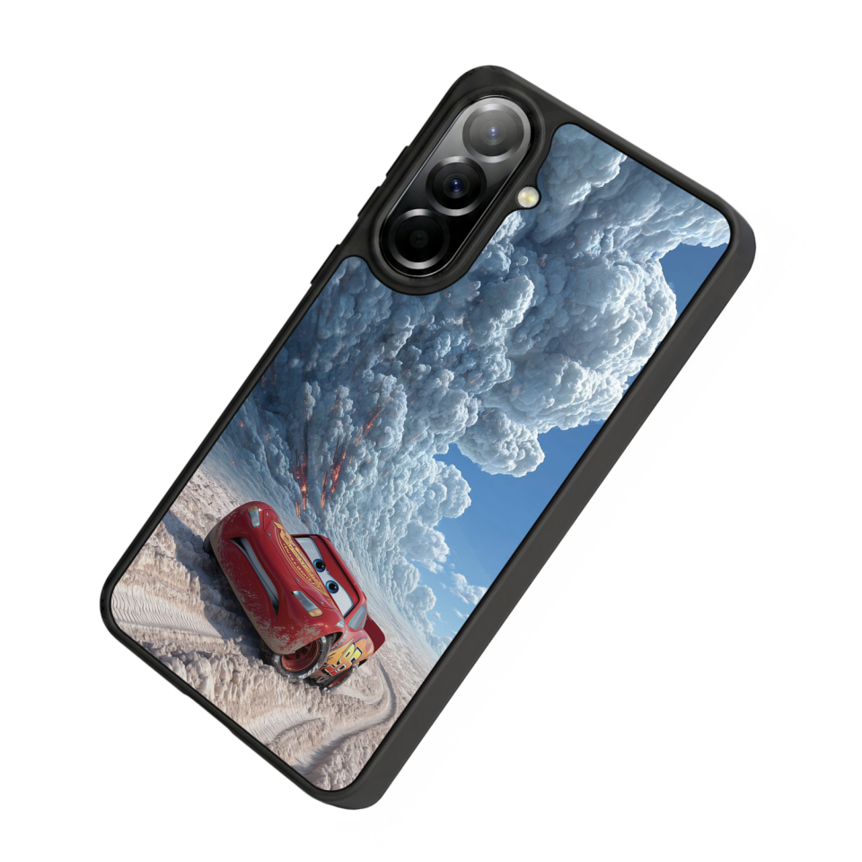 Samsung Galaxy A57 Uyumlu Şimsek McQueen Tasarımlı Glossy Premium Kılıf