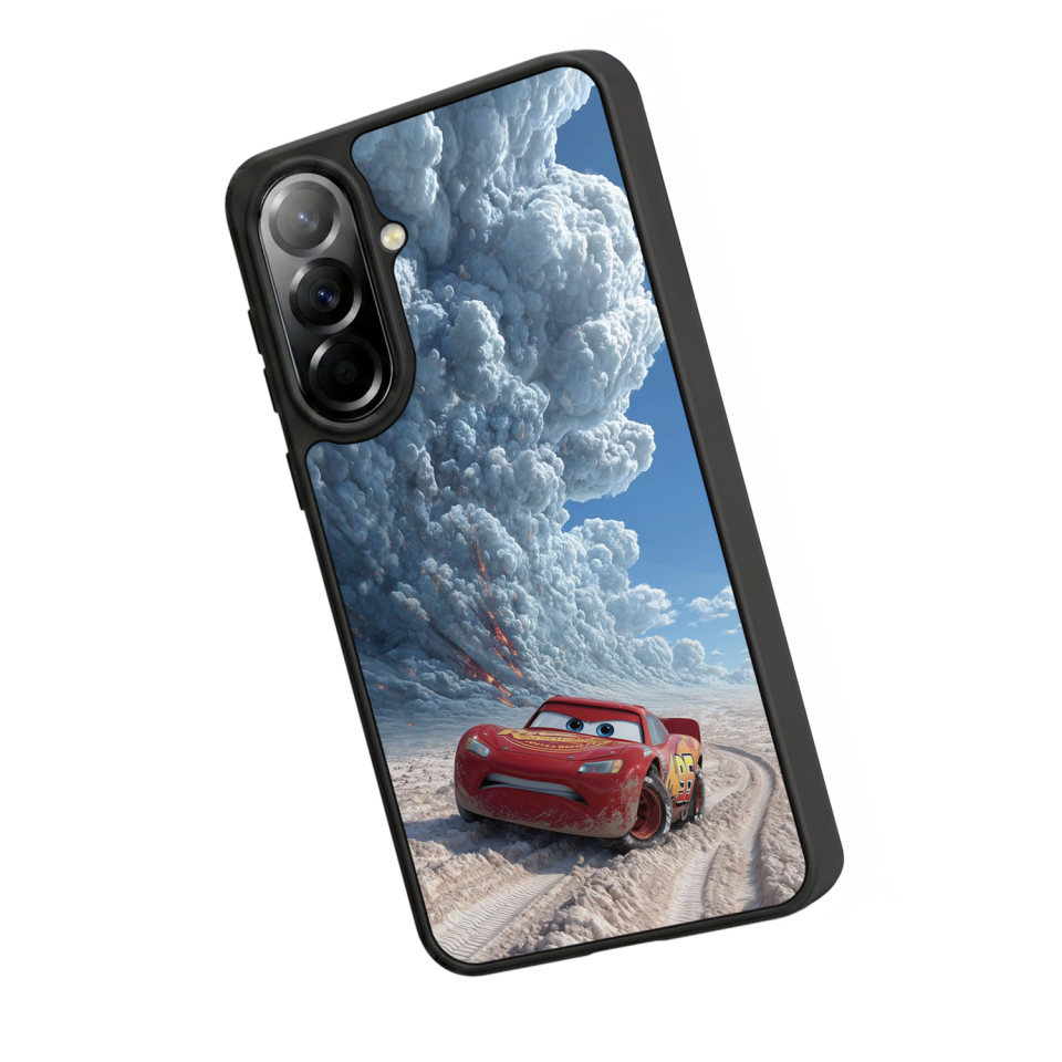 Samsung Galaxy A57 Uyumlu Şimsek McQueen Tasarımlı Glossy Premium Kılıf