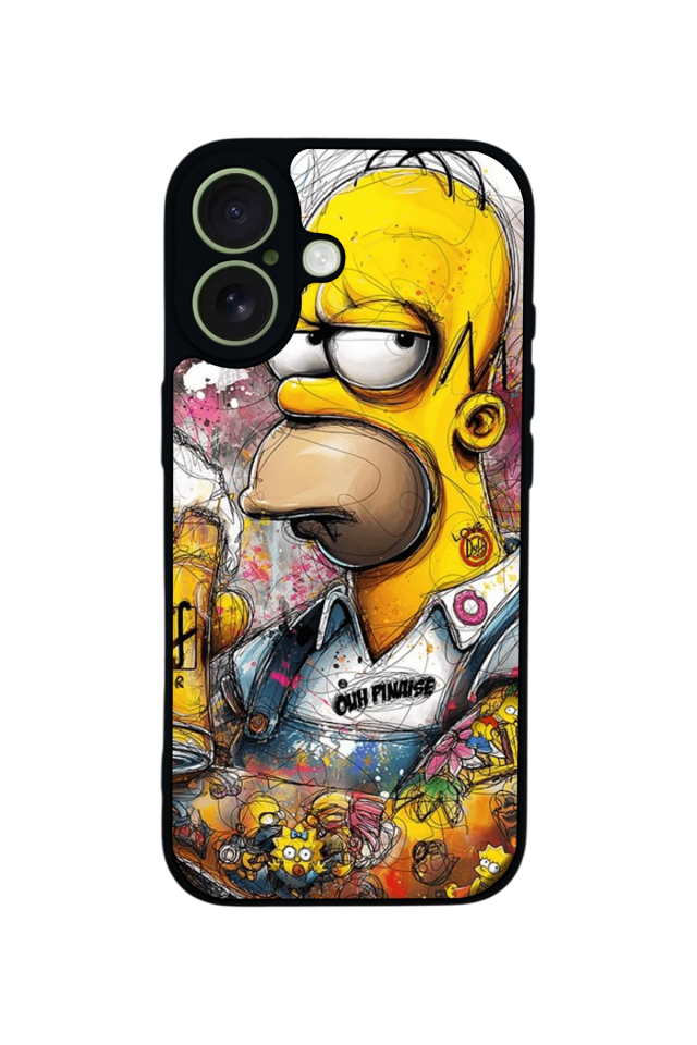 iPhone 17 Uyumlu The Simpsons Tasarımlı Glossy Premium Kılıf