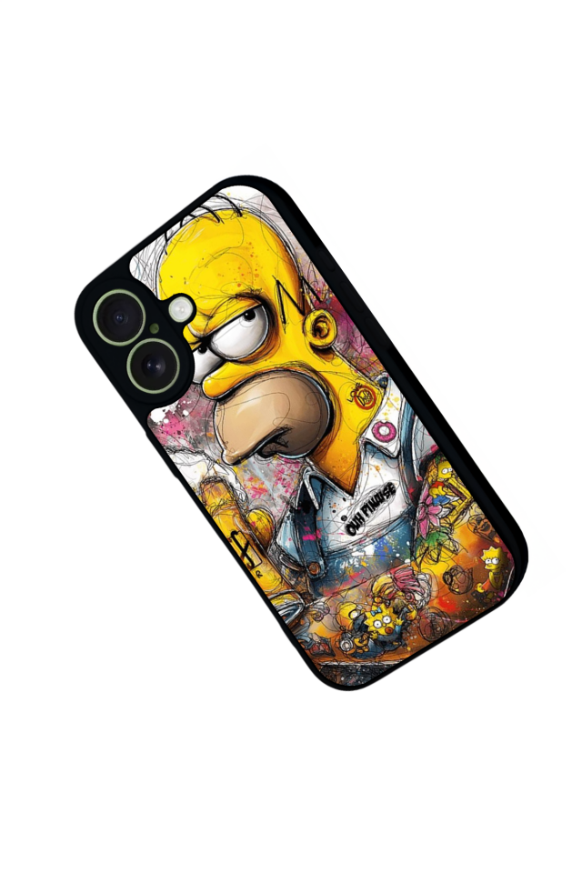iPhone 17 Uyumlu The Simpsons Tasarımlı Glossy Premium Kılıf