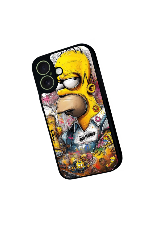 iPhone 17 Uyumlu The Simpsons Tasarımlı Glossy Premium Kılıf