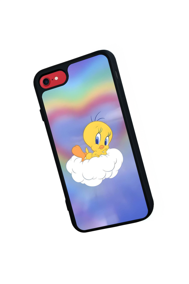 iPhone SE Uyumlu Tweety Tasarımlı Glossy Premium Kılıf