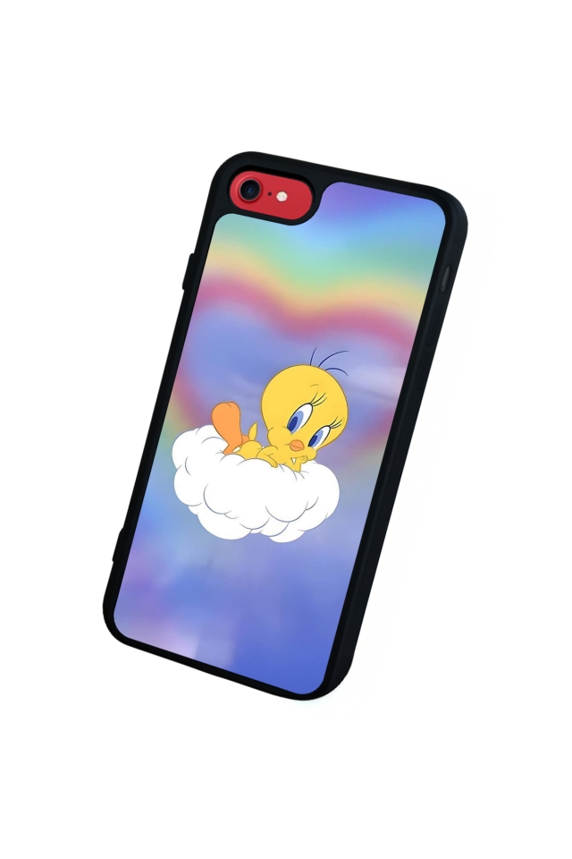 iPhone SE Uyumlu Tweety Tasarımlı Glossy Premium Kılıf