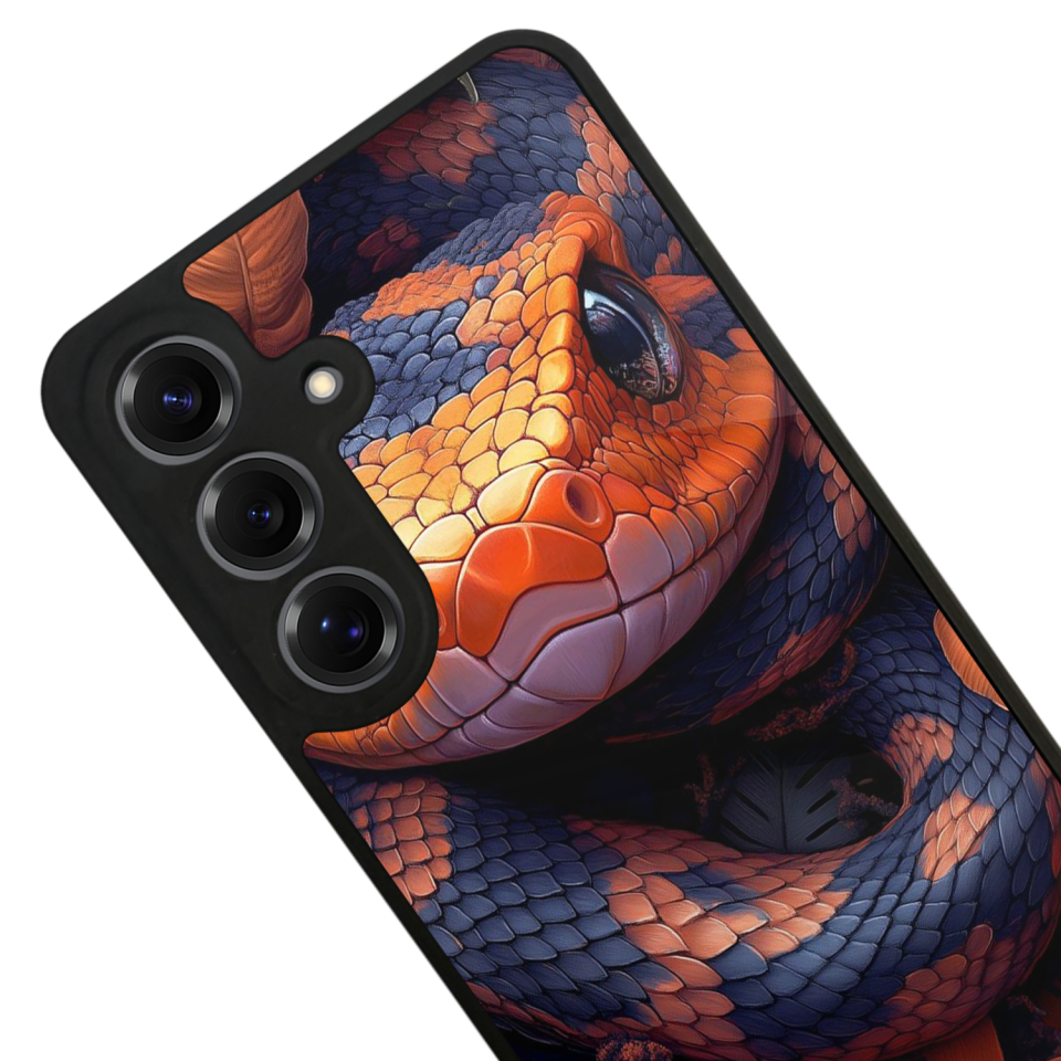Samsung Galaxy S25 Uyumlu Yılan Tasarımlı Glossy Premium Kılıf