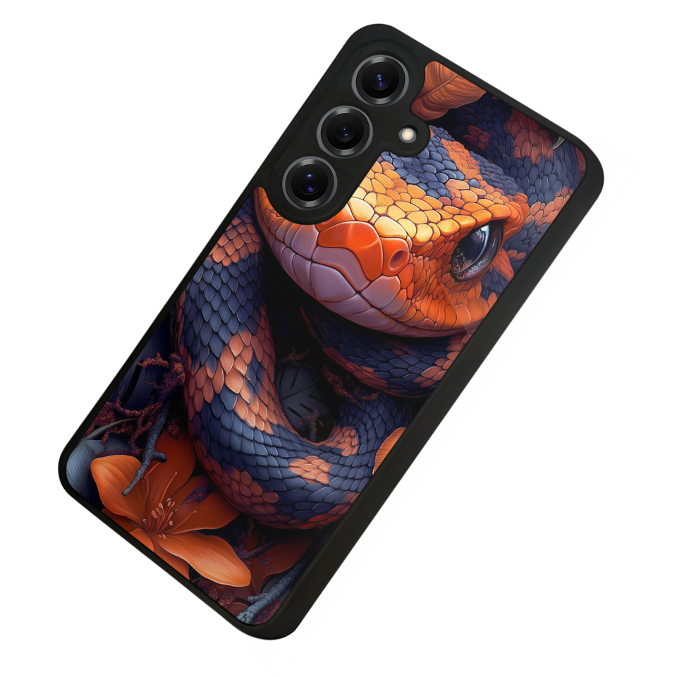 Samsung Galaxy S25 Uyumlu Yılan Tasarımlı Glossy Premium Kılıf