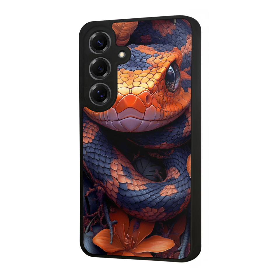 Samsung Galaxy S25 Uyumlu Yılan Tasarımlı Glossy Premium Kılıf