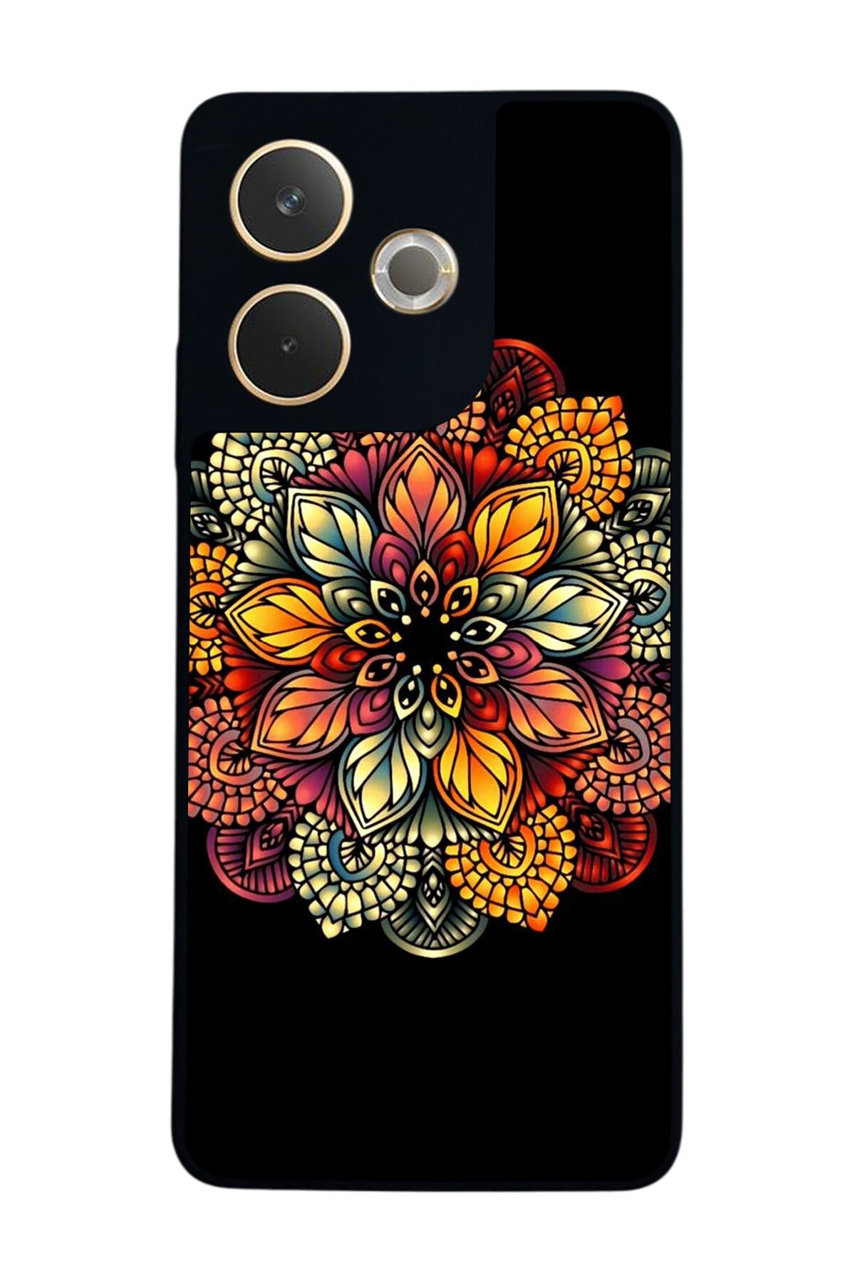 Oppo A5 Pro Uyumlu Mandala Tasarımlı Glossy Premium Kılıf