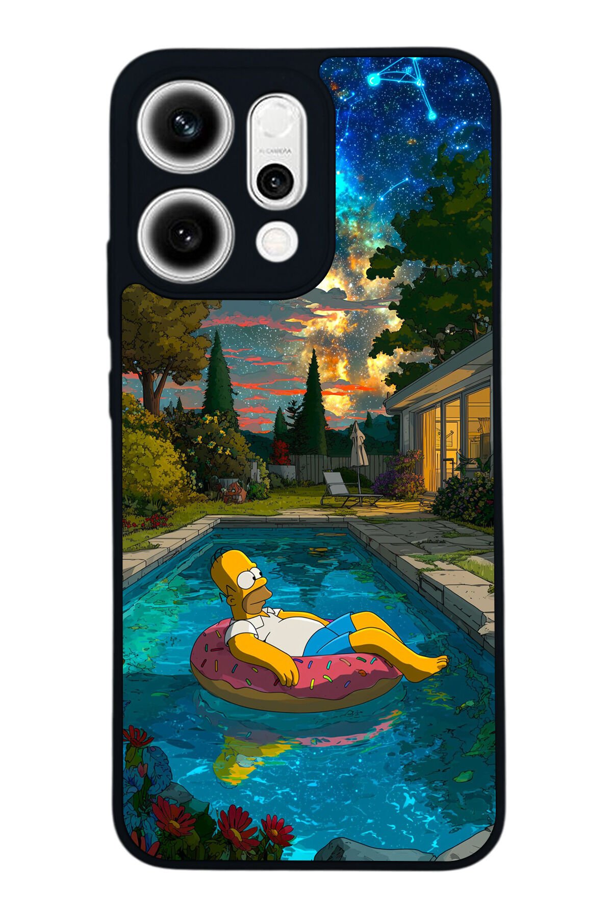 Oppo Reno 14 Uyumlu The Simpsons Tasarımlı Glossy Premium Kılıf