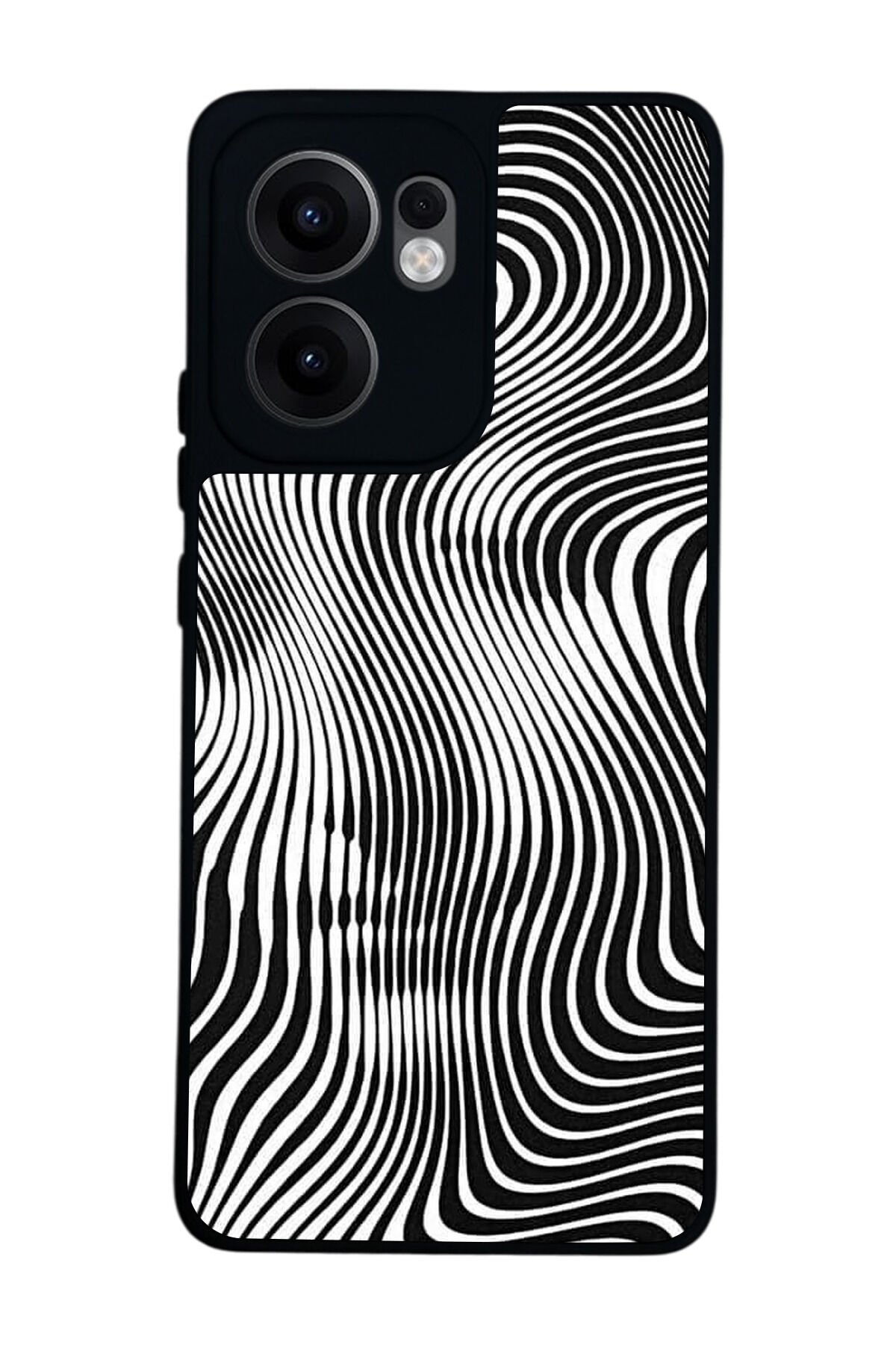 Oppo Reno 13F Uyumlu Çizgi Sanatı Tasarımlı Glossy Premium Kılıf