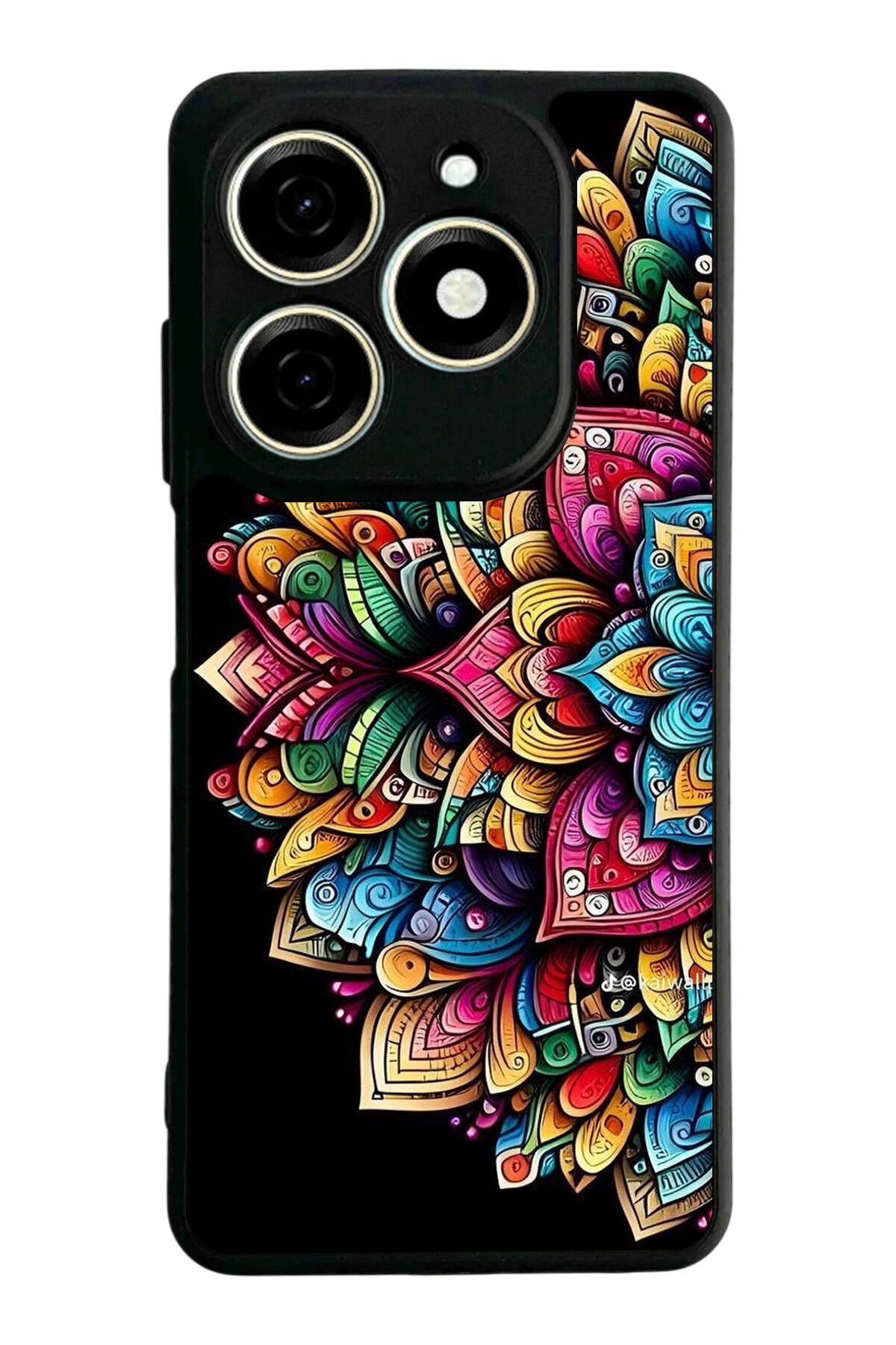 Infınıx Smart 8 Pro Uyumlu Mandala Tasarımlı Glossy Premium Kılıf