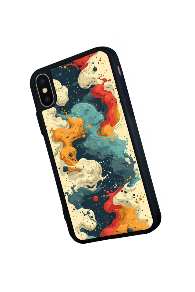 iPhone XS Max Uyumlu Abstract Tasarımlı Glossy Premium Kılıf