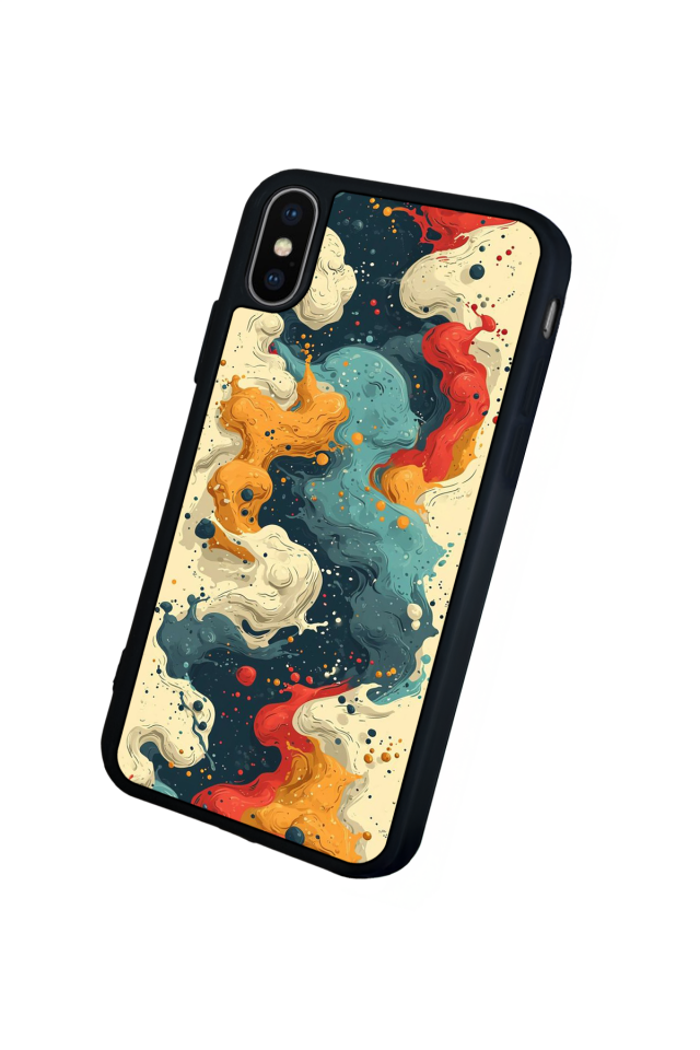 iPhone XS Max Uyumlu Abstract Tasarımlı Glossy Premium Kılıf