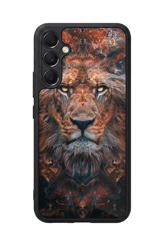 Samsung Galaxy M34 Uyumlu Aslan Tasarımlı Glossy Premium Kılıf