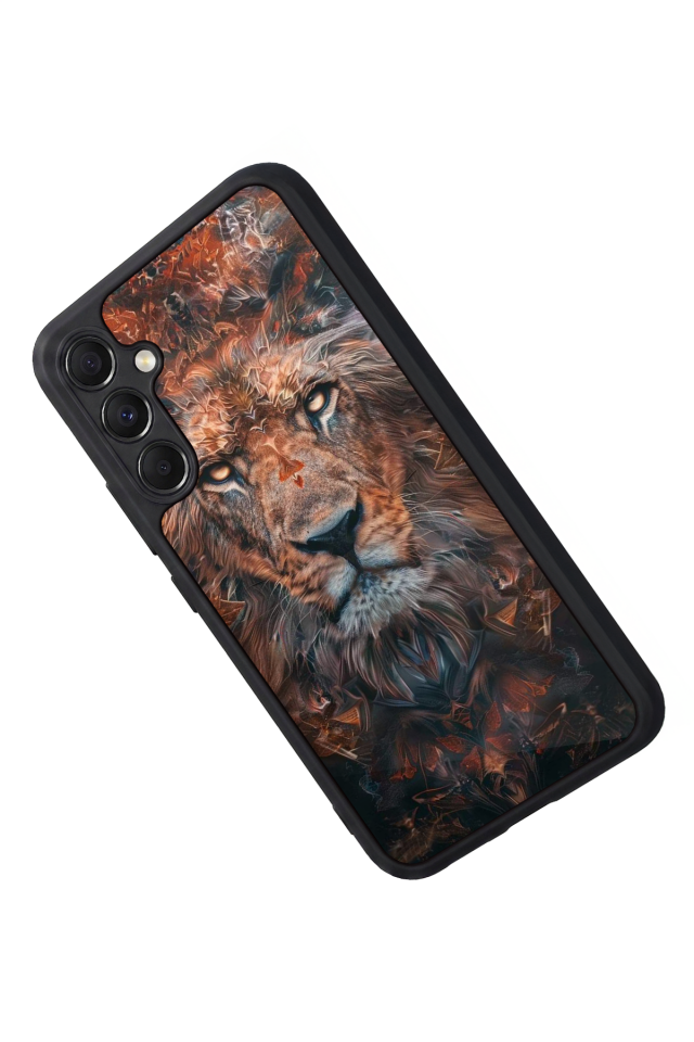 Samsung Galaxy M34 Uyumlu Aslan Tasarımlı Glossy Premium Kılıf