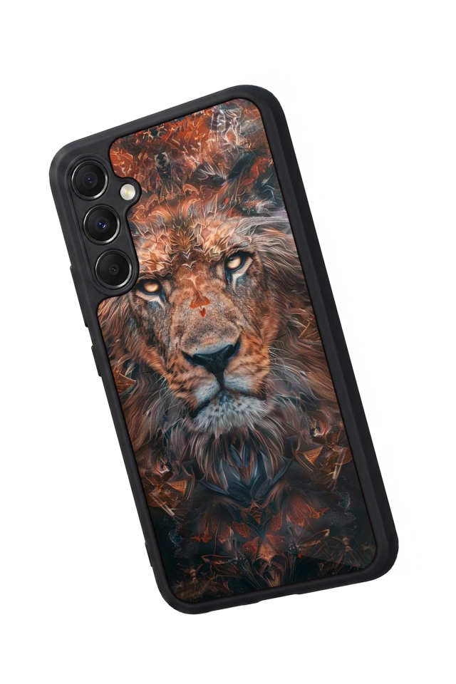 Samsung Galaxy M34 Uyumlu Aslan Tasarımlı Glossy Premium Kılıf